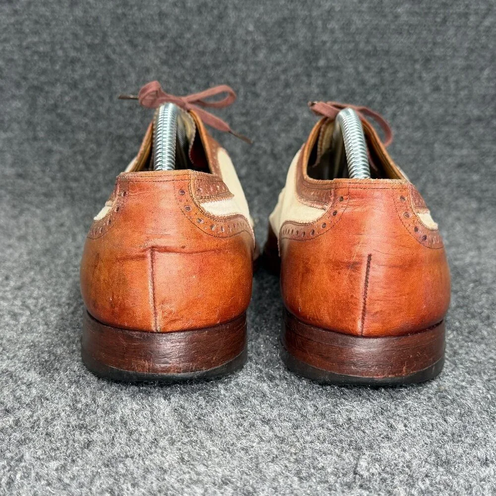 Florsheim Imperial Spectator Oxford Men's 9.5D Two Tone‎ Brown Leather Wingtip
